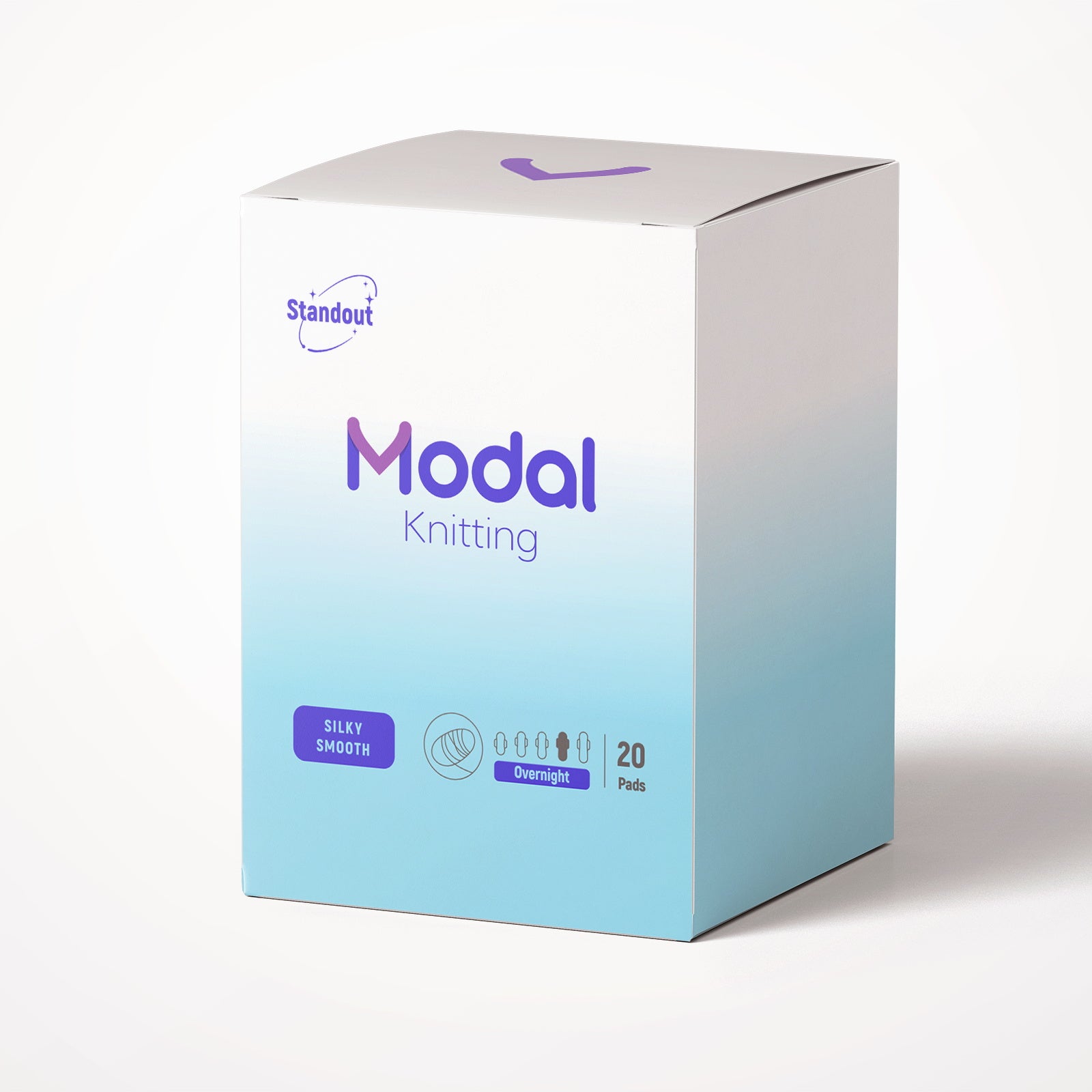 MODAL-Knitting overnight pads, 20pcs pack, breathable and super absorbent, all-night comfort