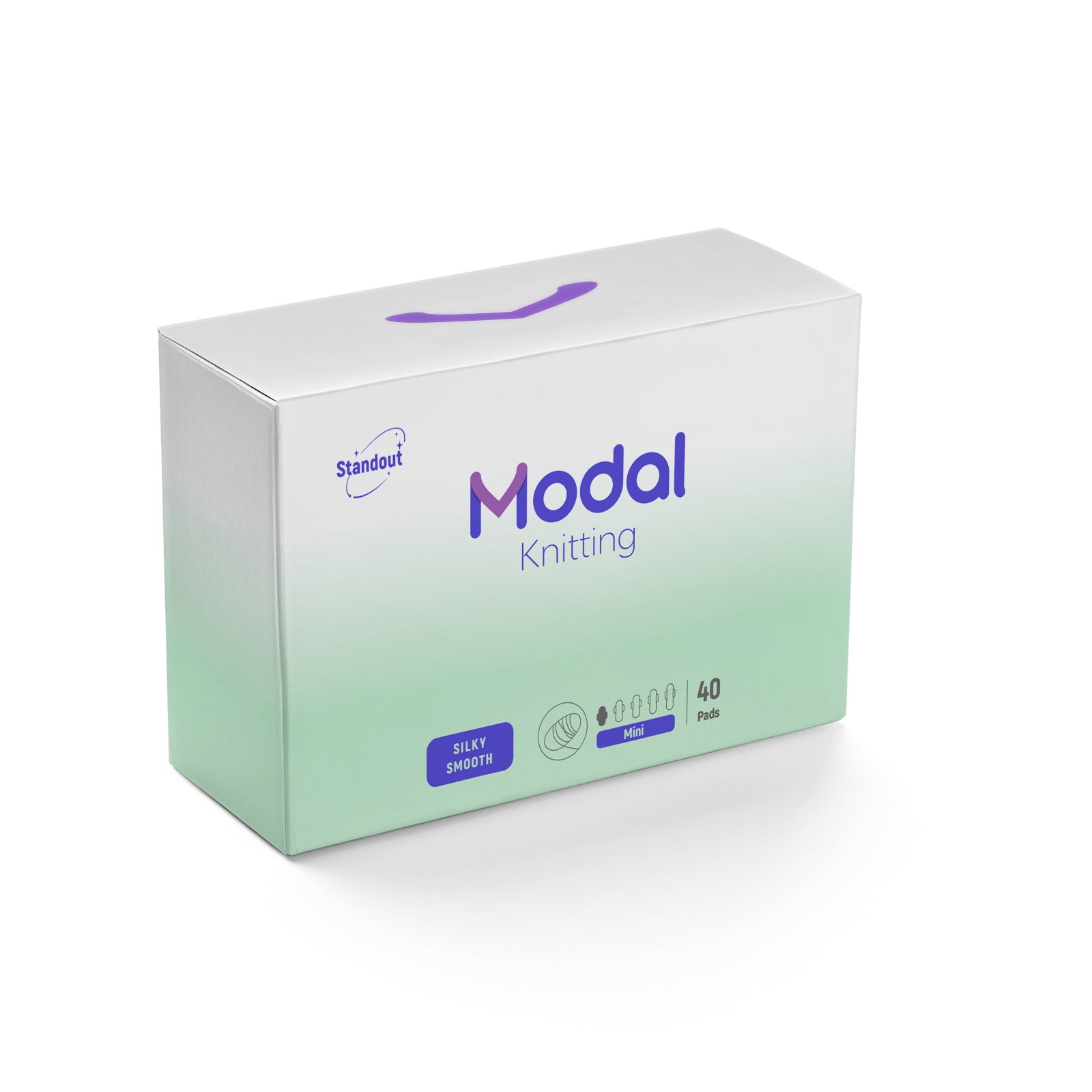MODAL-Knitting mini sanitary pads, 40pcs, lightweight, breathable, and leak-proof