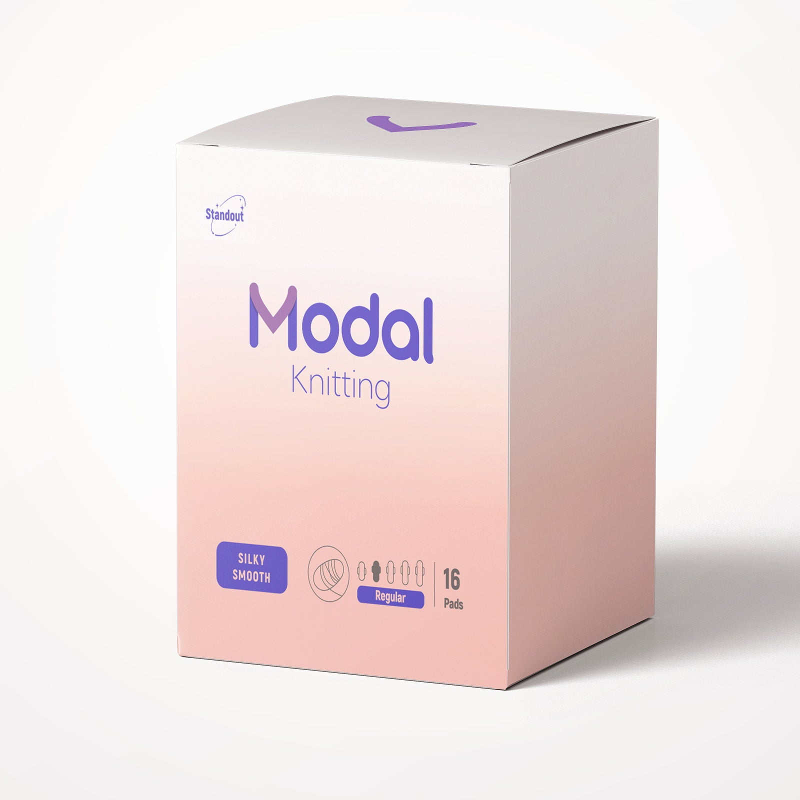 MODAL-Knitting regular sanitary pads, 16pcs, breathable, soft and high absorbency
